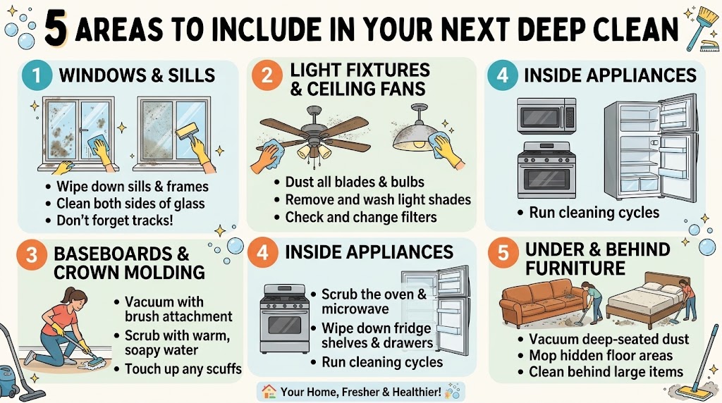 5 Areas to Include in Your Next Deep Clean