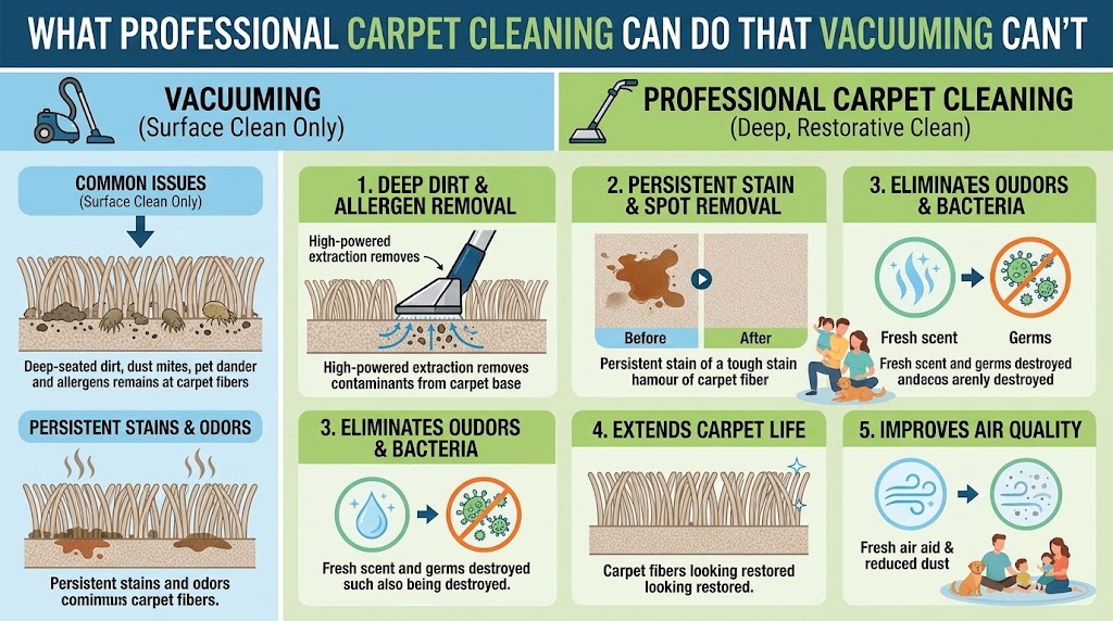 What Professional Carpet Cleaning Can Do That Vacuuming Can’t